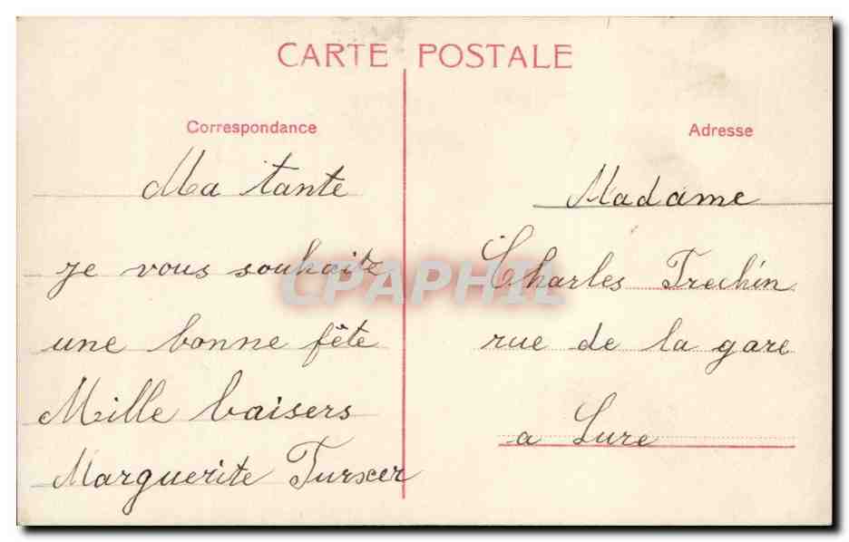 CPA Fantaisie Enfant Bonne fete — Rückseite