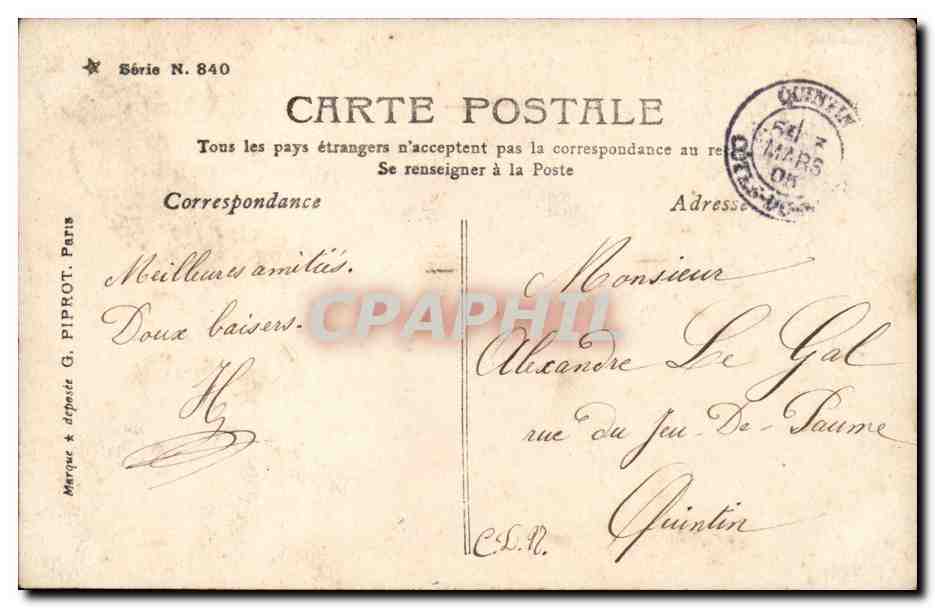 CPA Fantaisie Enfants — Verso