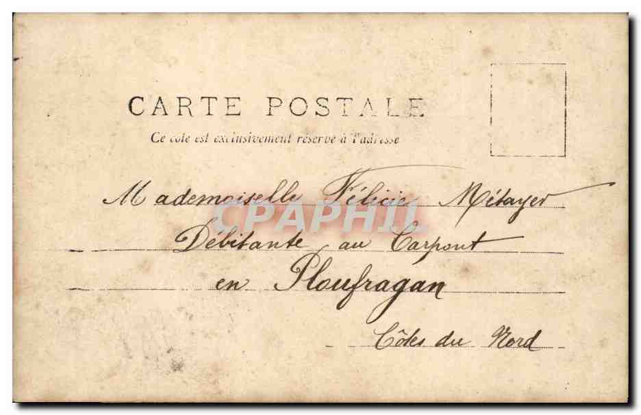 CPA Fantaisie Femme Chasse Croise — Verso