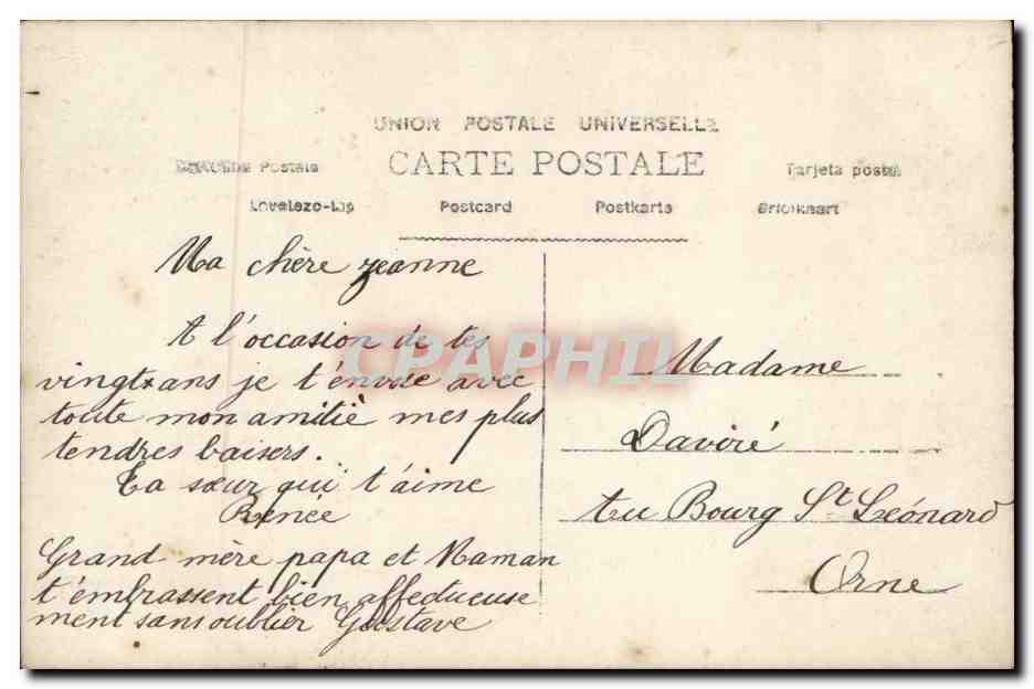 Jeune femme en robe lilas — avec bouquet de fleurs — éditeur Ange, n° 502 — Reverso