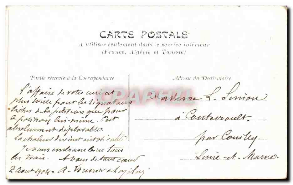 CPA Fantaisie enfant Grand mere Limousine — Rückseite