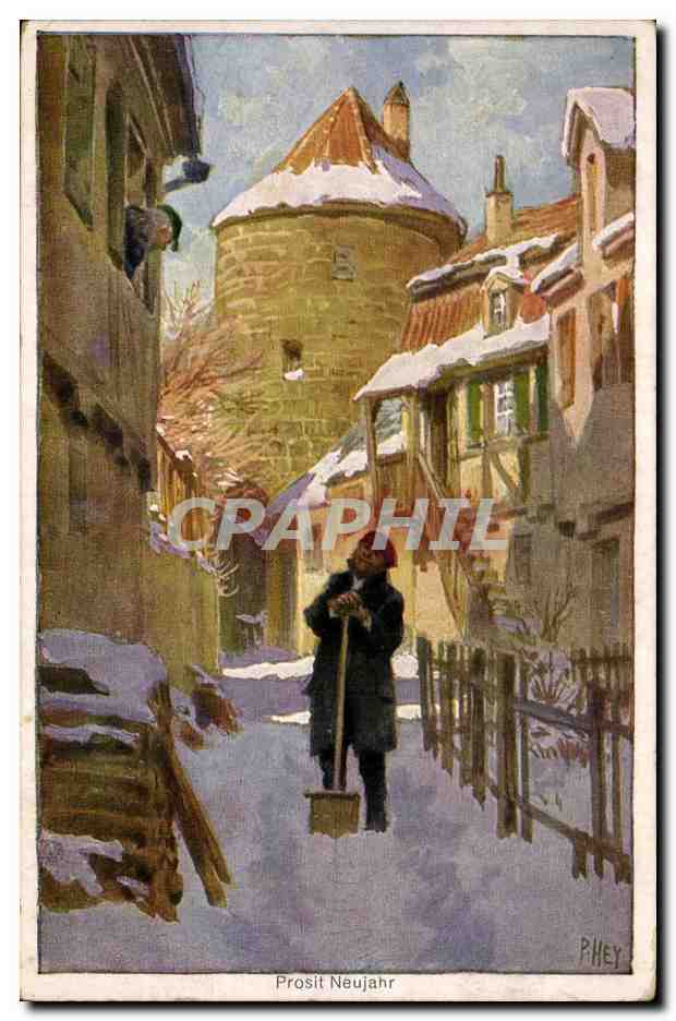 CPA Fantaisie Prosit Neujahr (nouvel an)