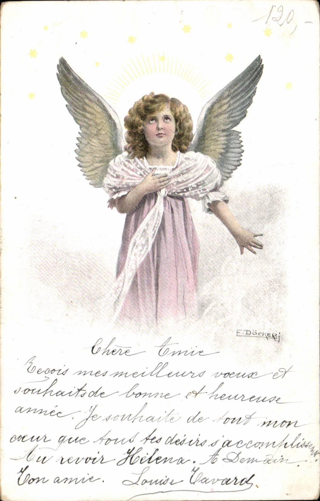 CPA Fantaisie Enfant Ange Angel
