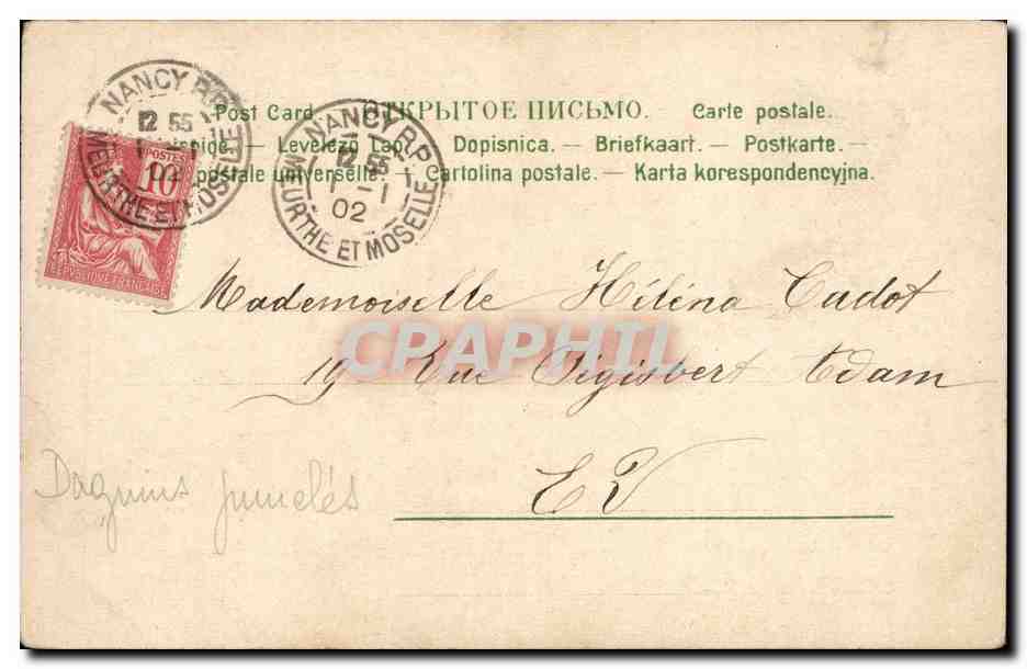 CPA Fantaisie Enfant Ange Angel — Verso