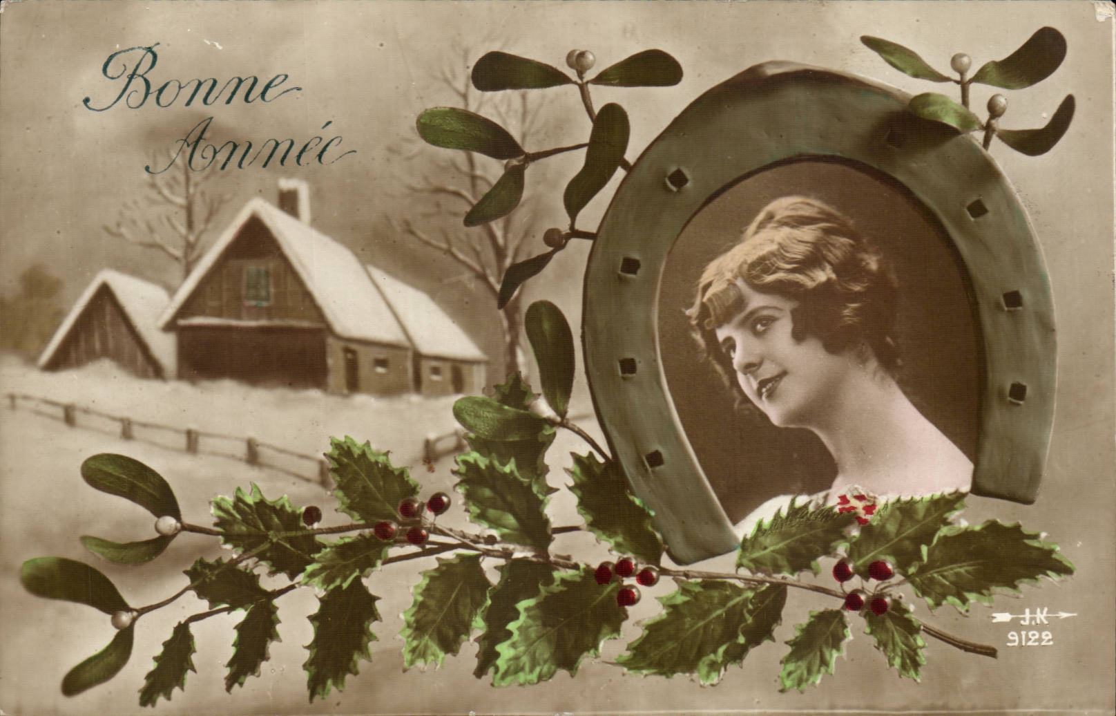 CPA Fantaisie Femme Bonne annee