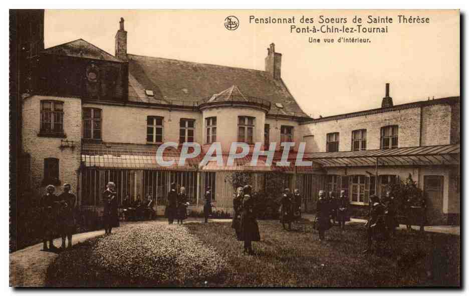 Belgique CPA Pensionnat des soeurs de Sainte Therese Pont a Chin les Tournai Une vue interieure
