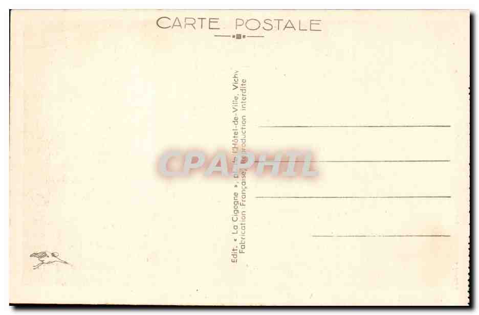 Vichy CPA Source Chomel — Rückseite