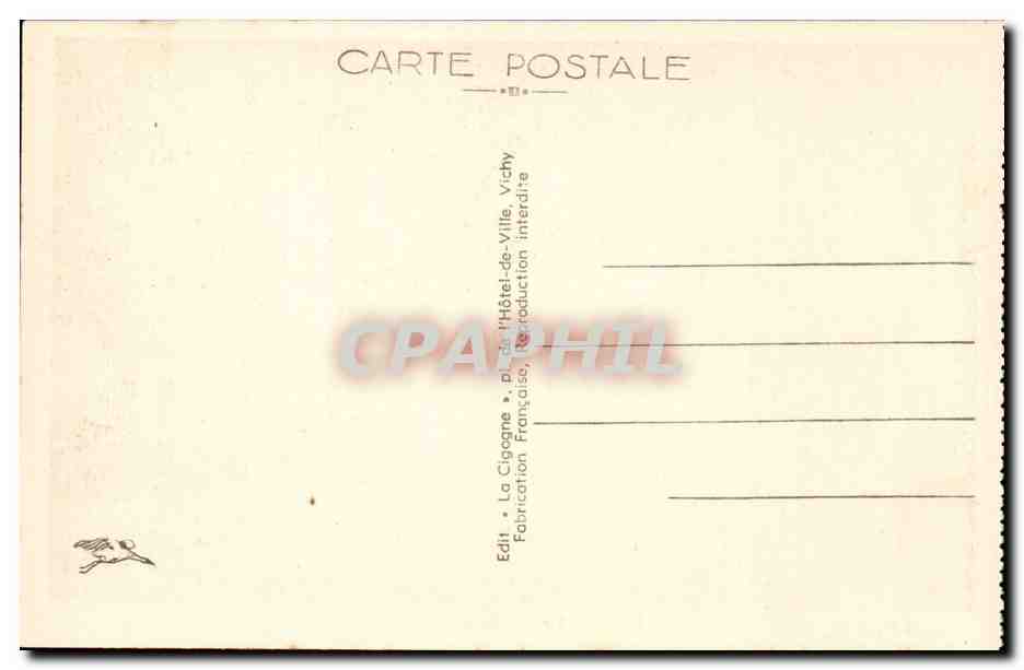 Vichy CPA Source Lucas — Rückseite