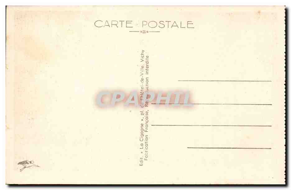 Vichy CPA Rue de Paris — Rückseite