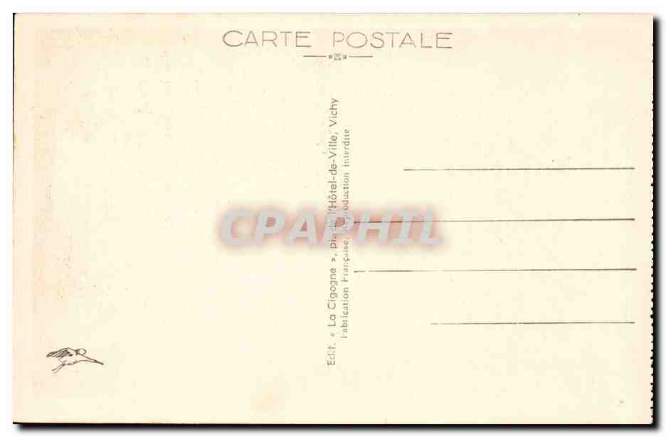 Vichy CPA Chalet de l'empereur — Verso