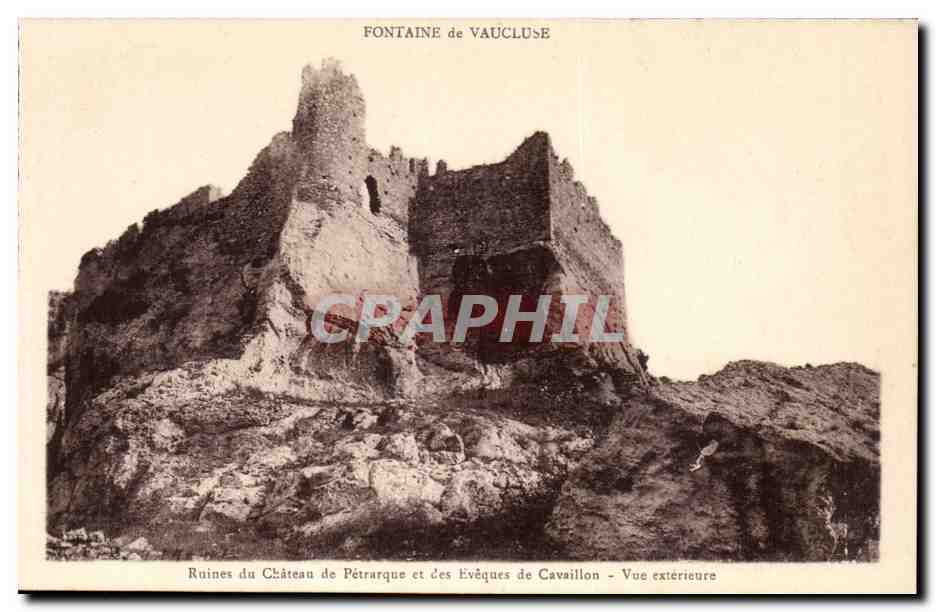Ruines du Château de Pétrarque et des Évêques de Cavaillon — Vue extérieure — Édition Artistic 'IDEALE' - Cl. F. Beau, Avignon-Monclar