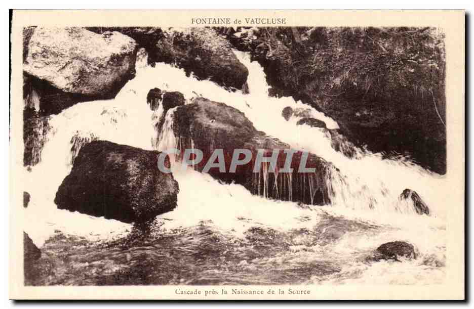 CPA Fontaine du Vaucluse Cascadre pres la Naissance de la source