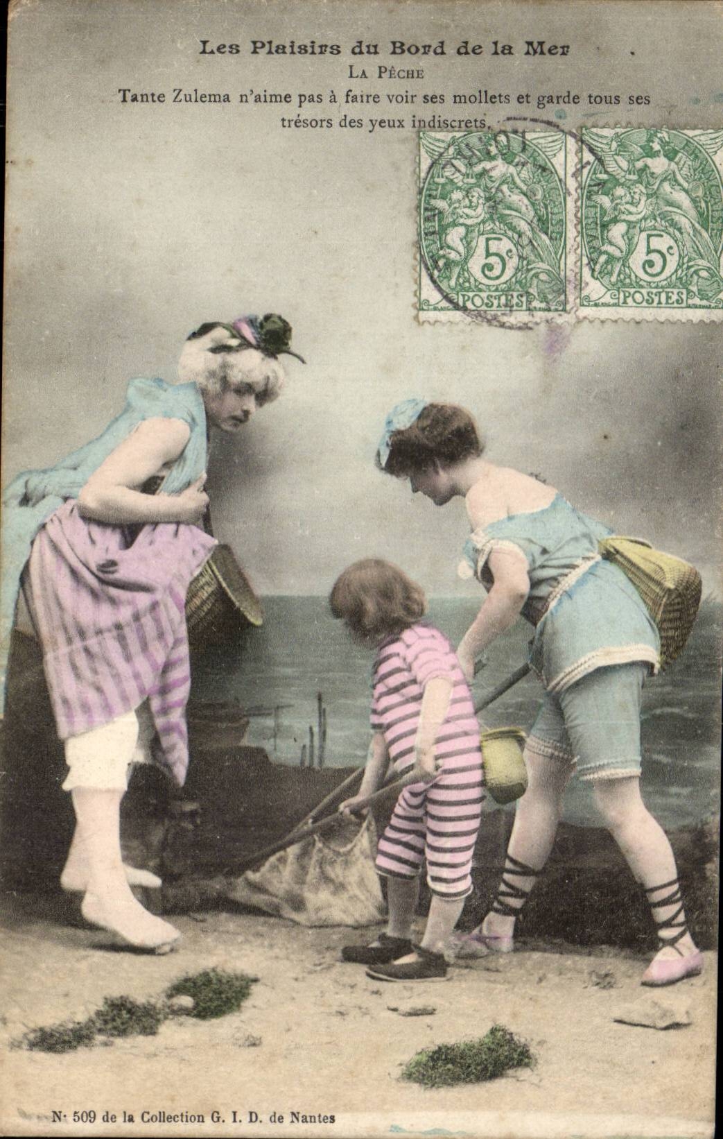 CPA Fantaisie Les plaisirs du bord de la mer La peche