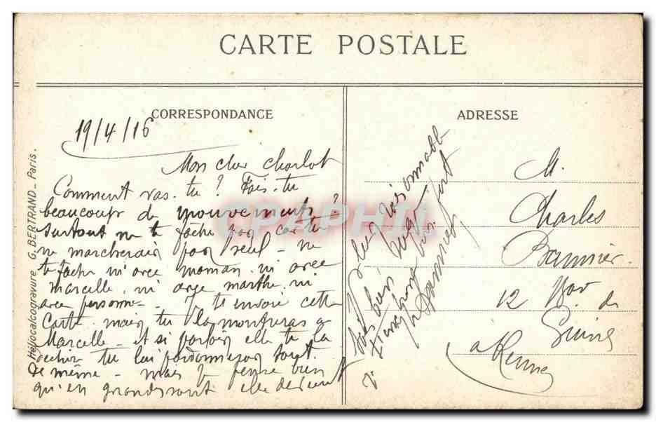 CPA Fantaisie Le vrai poilu (soldat militaria) — Rückseite