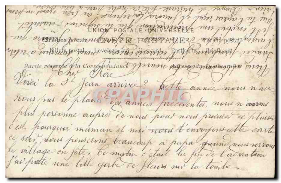 CPA Fantaisie Enfant Bonne fete — Rückseite
