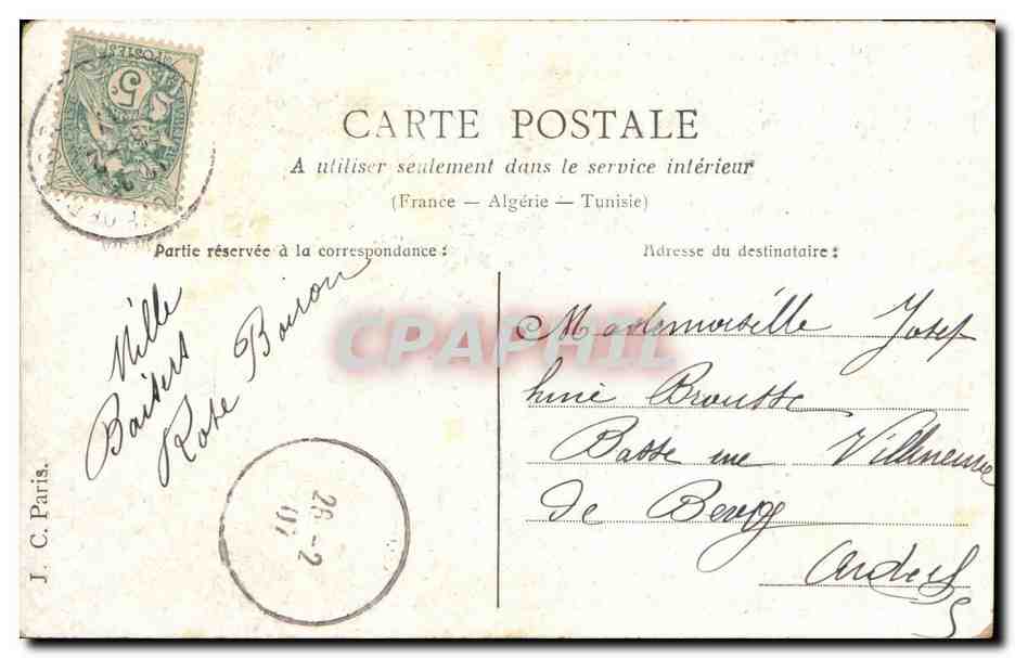 CPA Fantaisie Enfant La cage a Lili (oiseau bird) — Rückseite