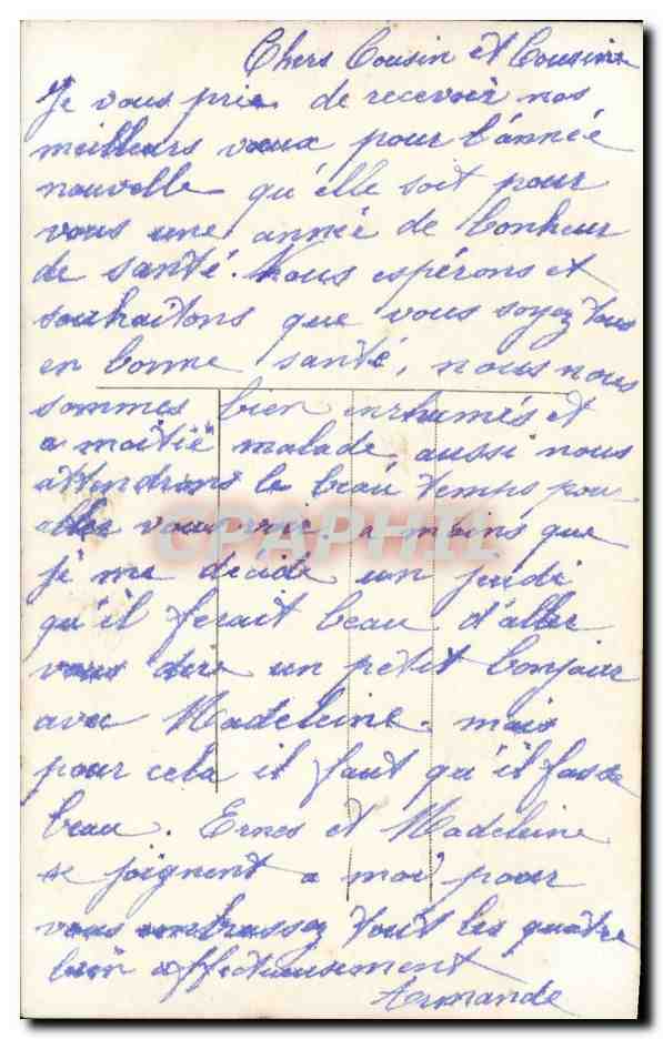 CPA Fantaisie Femme — Verso