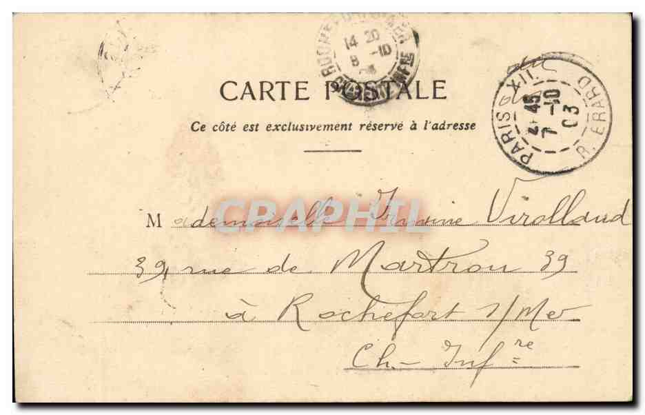 Paris CPA Le grand palais — Verso