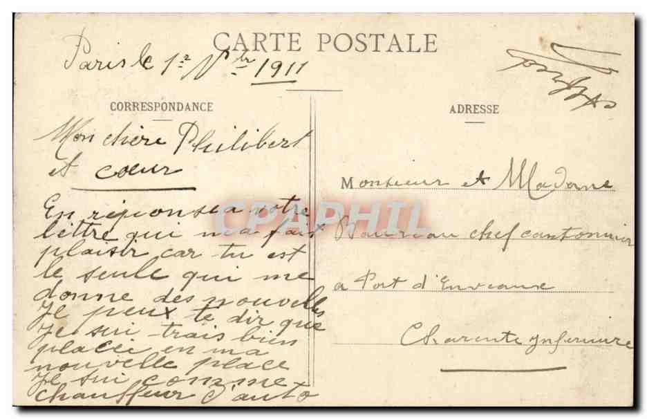 Paris CPA Pont de l'archeveche et Notre Dame — Rückseite