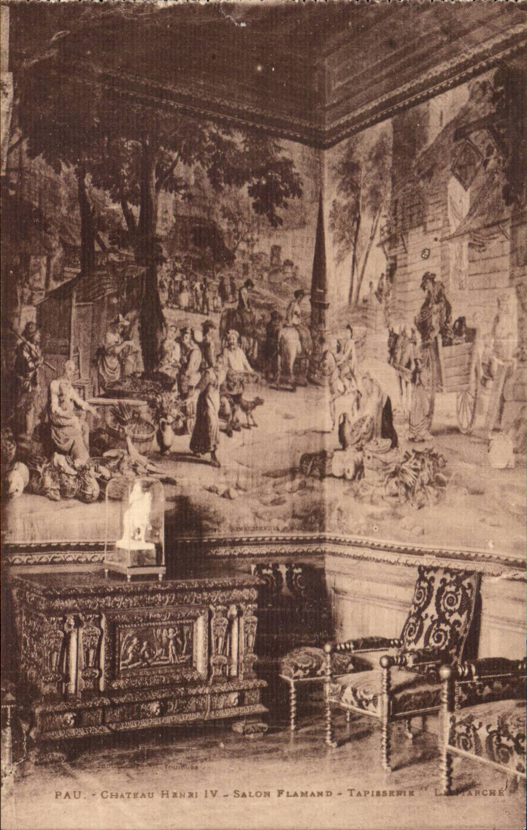 Albi CPA Chateau Henri IV Salon flamand Tapisserie