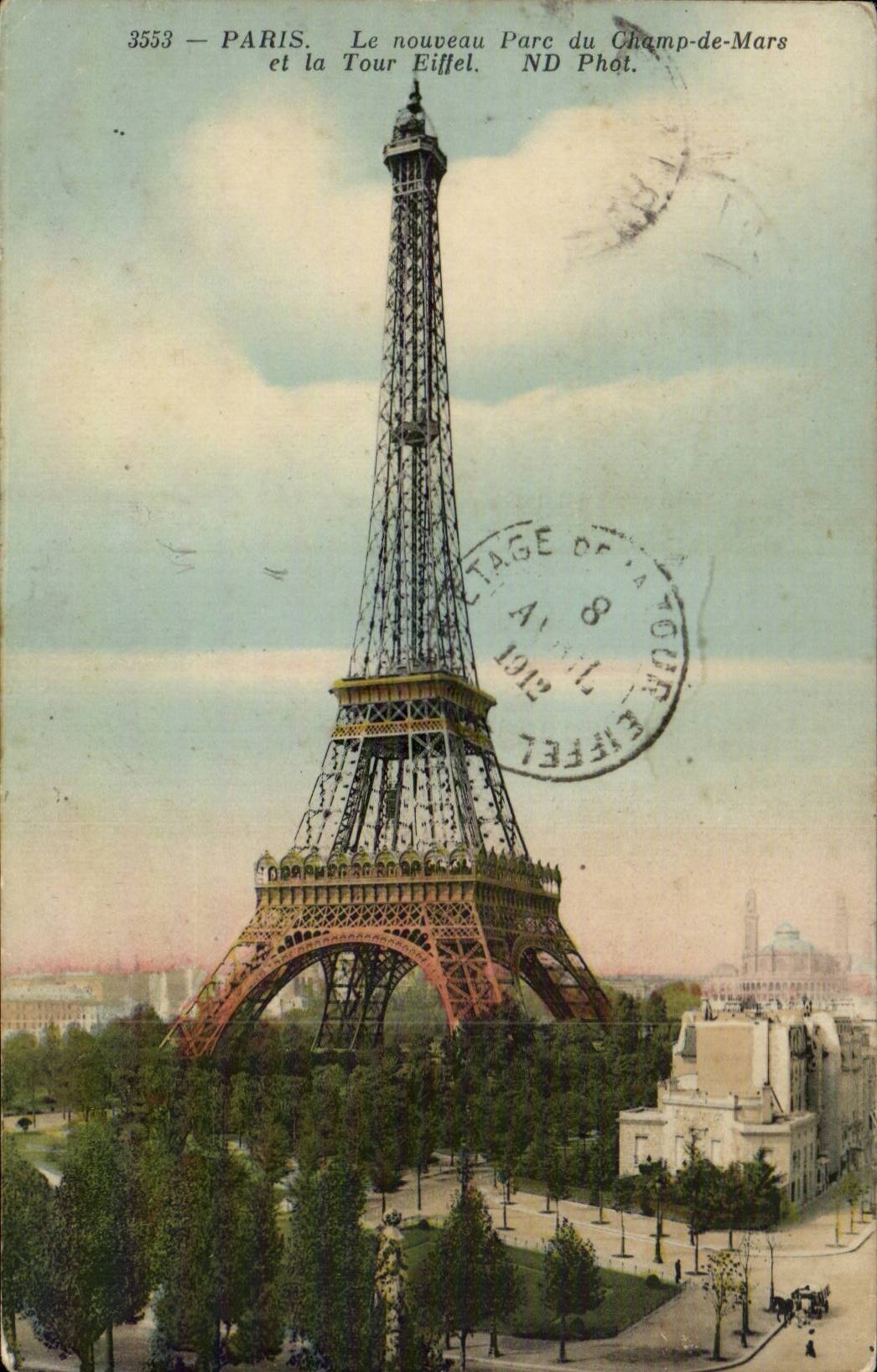 Paris CPA Tour Eiffel Le nouveau parc