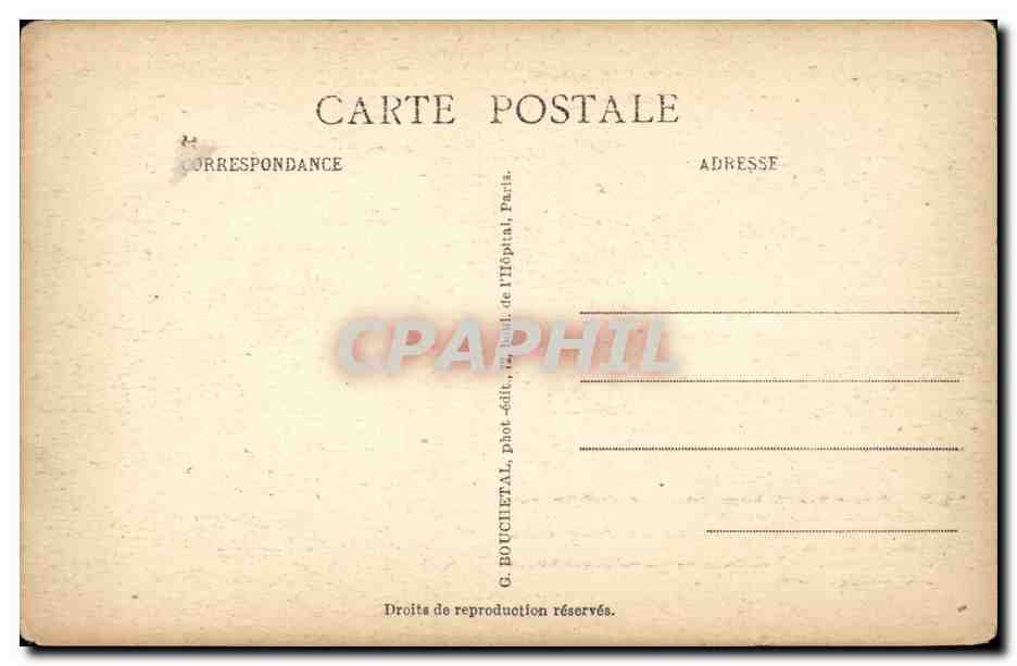 Paris CPA Conservatoire National des Metiers Rue St martin Horloge — Rückseite