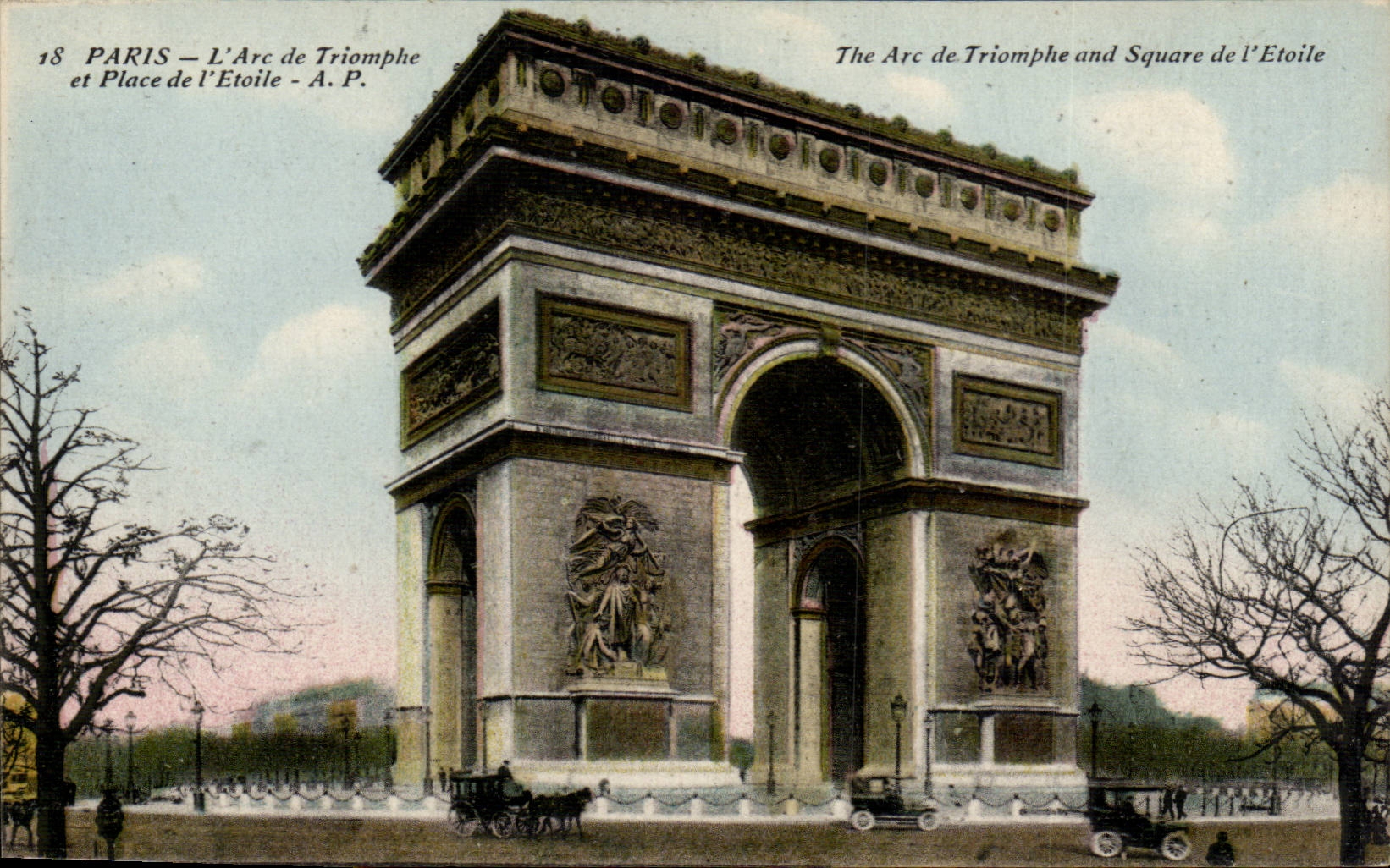 Paris CPA Arc de TRiomphe de l'etoile