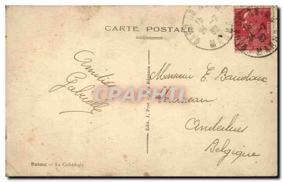 Paris CPA Notre Dame — Verso