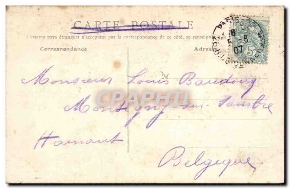 Paris CPA Tour Saint Jacques — Verso