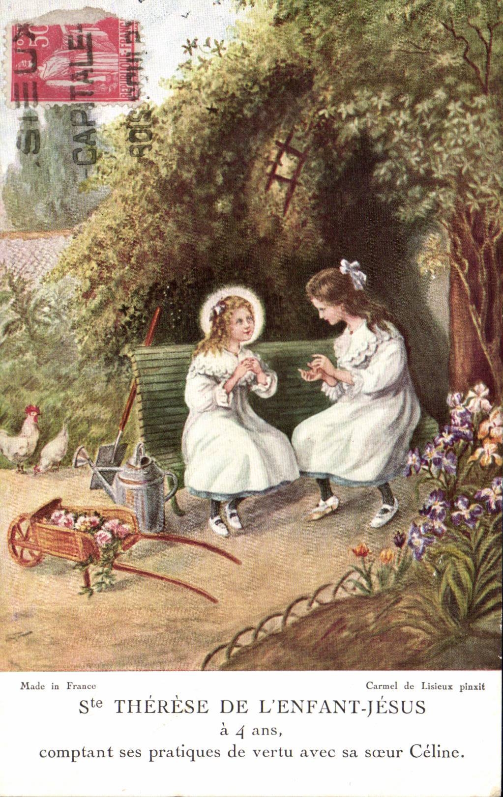 CPA Fantaisie Enfants Ste Therese de l'enfant Jesus a 4 ans (Celine)
