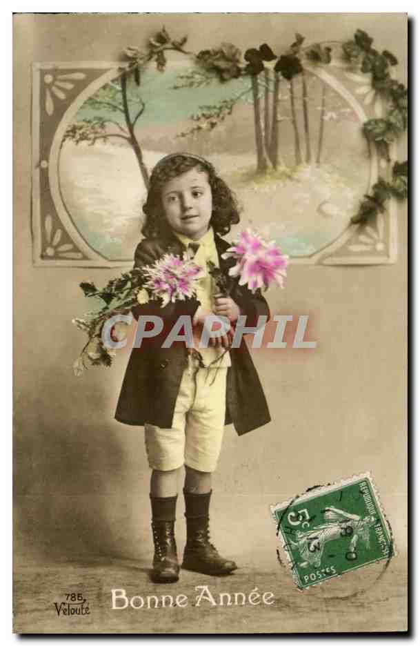 CPA Fantaisie Enfant Bonne annee