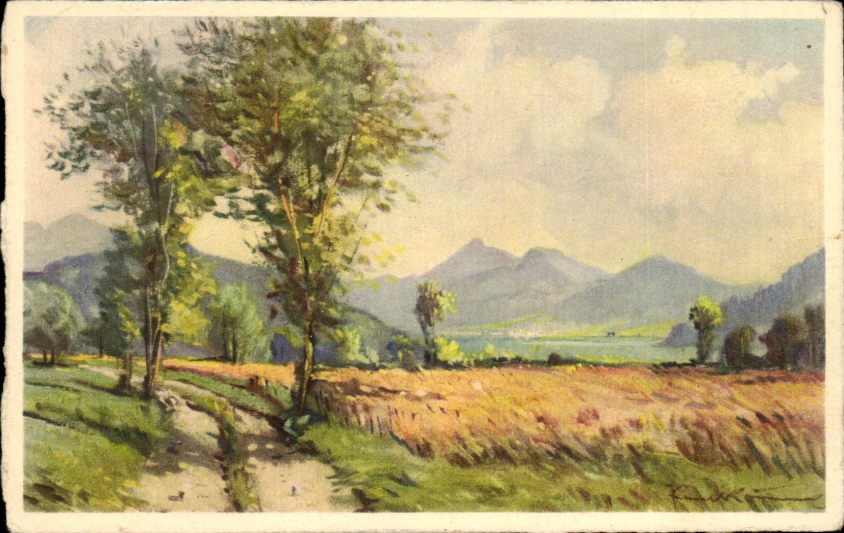 CPA Fantaisie paysage Vedeggio