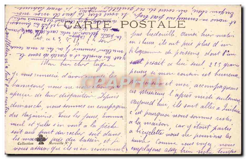 CPA Fantaisie Enfants L'amitie — Rückseite