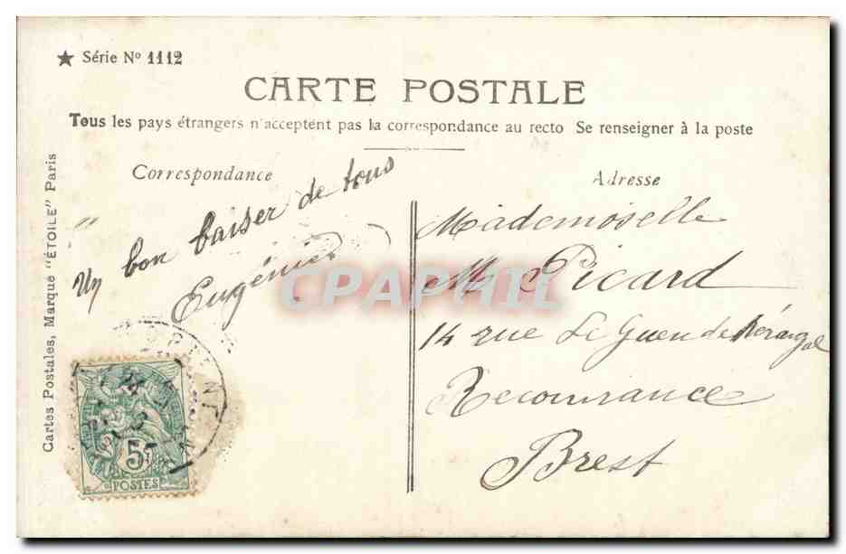 CPA Fantaisie Enfant — Verso