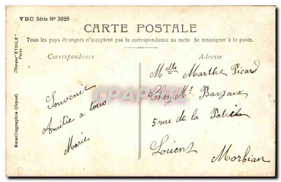CPA Fantaisie Femme — Verso