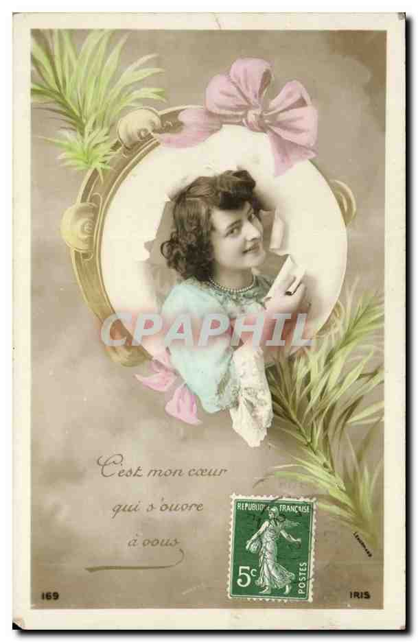 Jeune femme dans un cadre orné — éditeur IRIS, n° 169