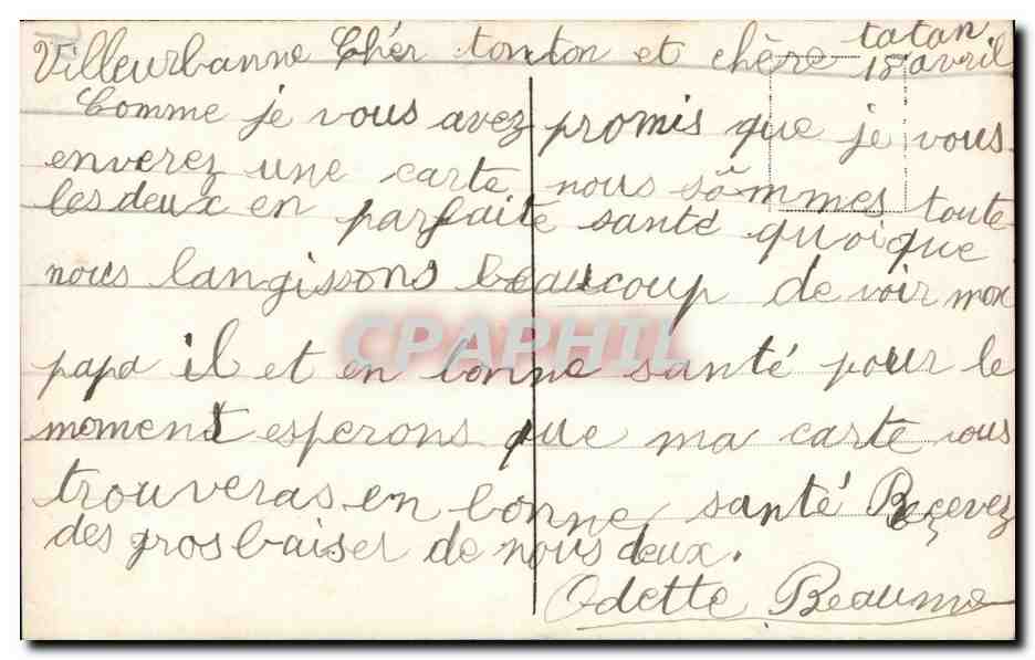 CPA Fantaisie Enfant — Rückseite