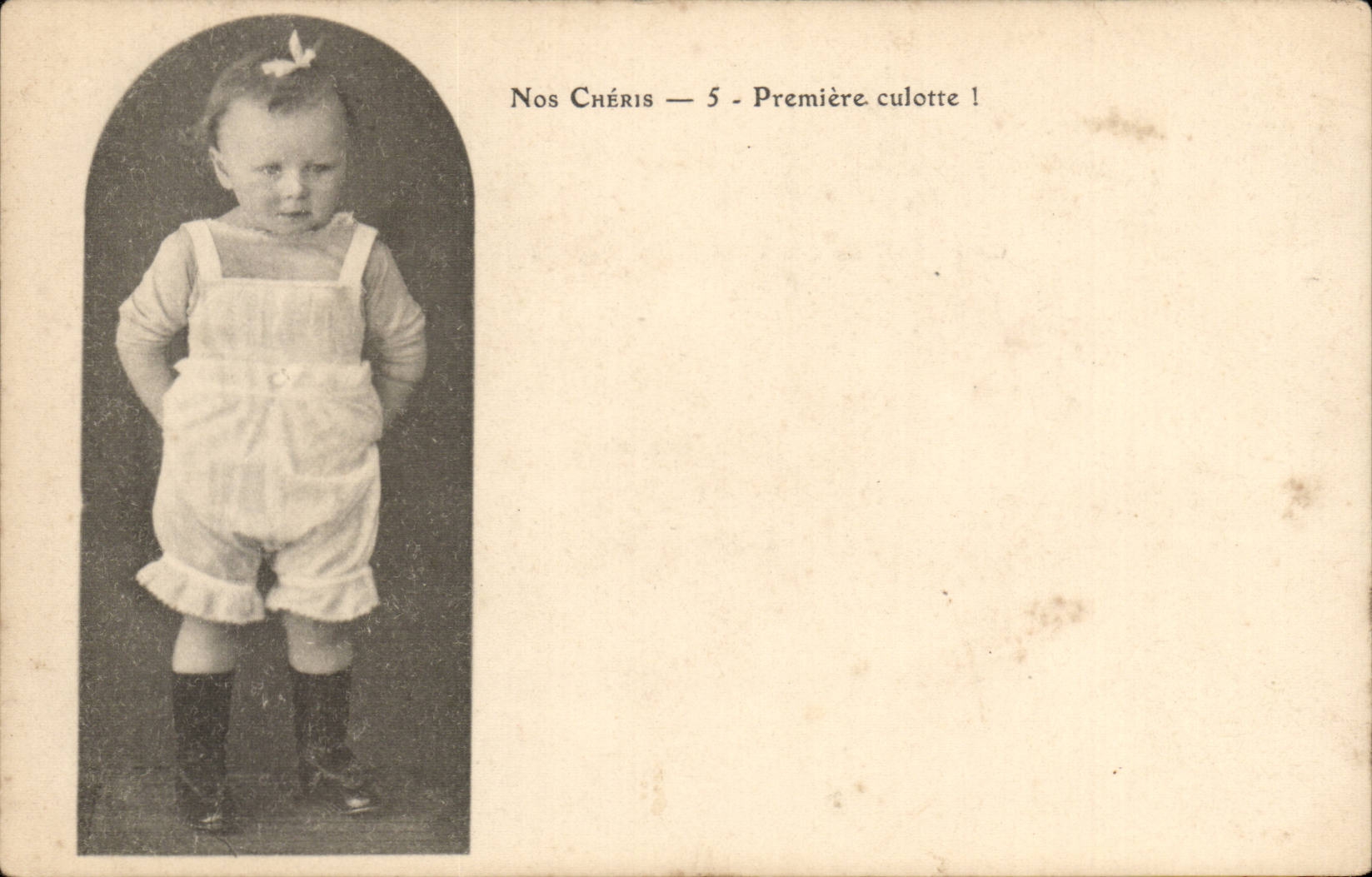 CPA Fantaisie Enfant Nos cheris Premiere culotte