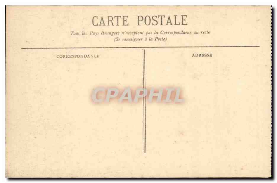 Bordeaux CPA L'hotel de ville — Rückseite