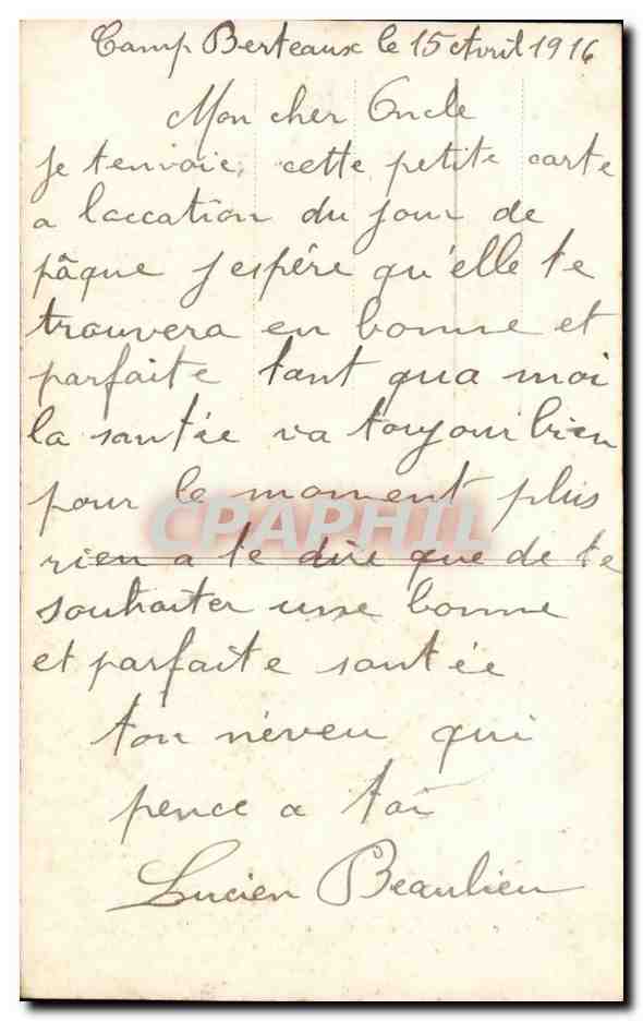 CPA Fantaisie Homme Joyeuses Paques — Rückseite