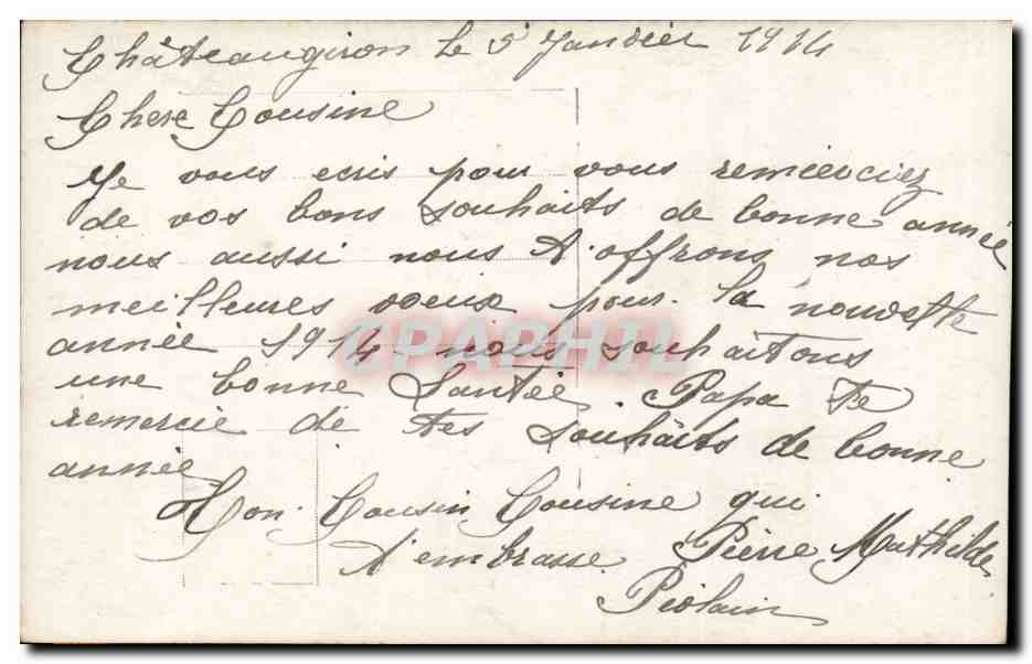 CPA Fantaisie Femme Souvenir affectueux — Verso