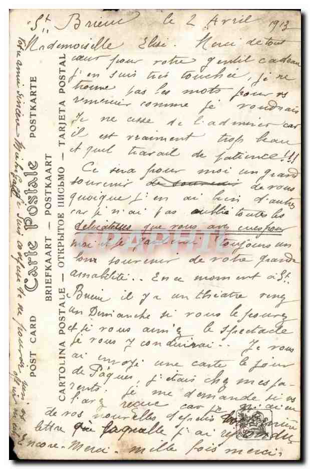 CPA Fantaisie Femme  — Verso