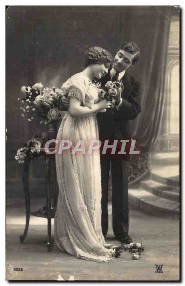 CPA Fantaisie Femme et jeune homme