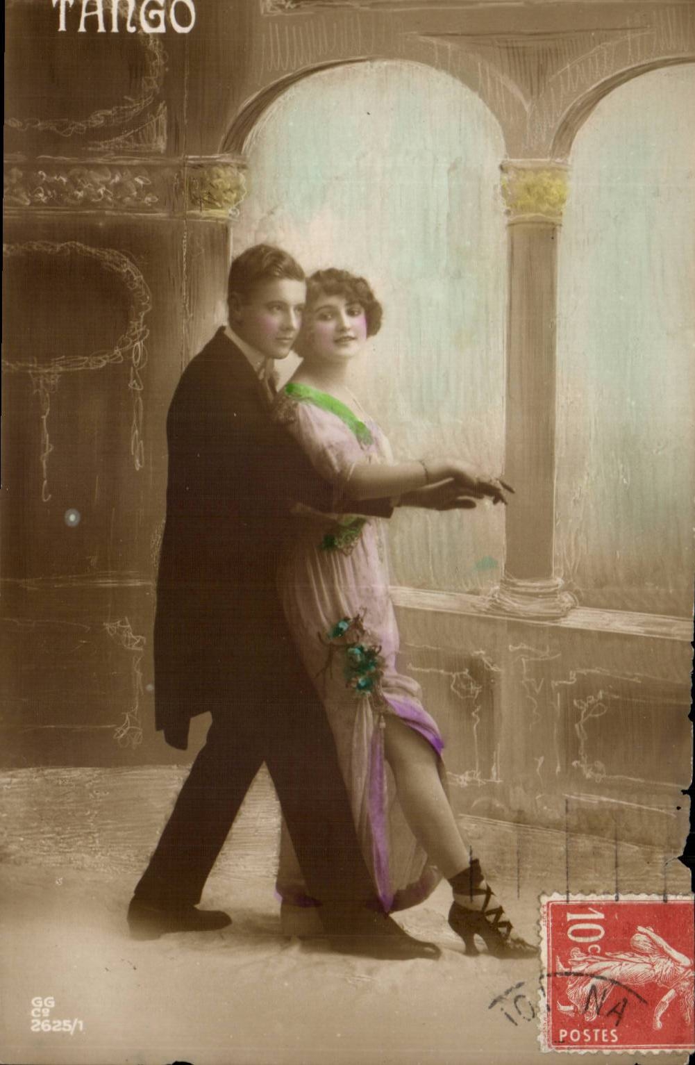 Tango — Tänzer in historischem Kostüm — Verlag GG n° 2625/1