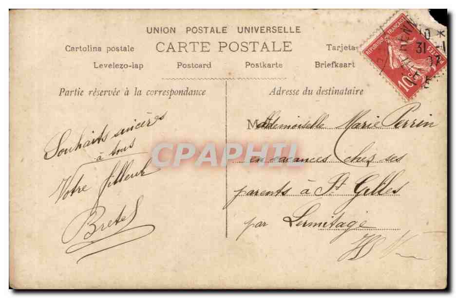 CPA Fantaisie Enfant Bonne annee — Rückseite