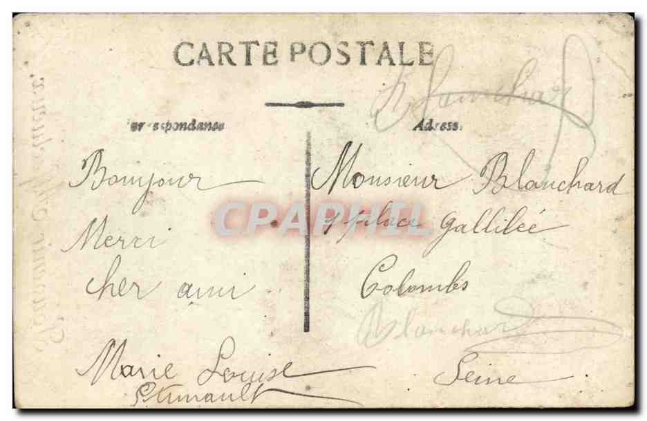 CPA Fantaisie Femme Souvenir Affectueux — Verso
