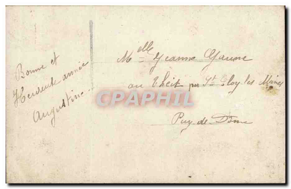 Femme tenant un panier de fleurs — 'Bonne Année' — Dales 189 — Verso