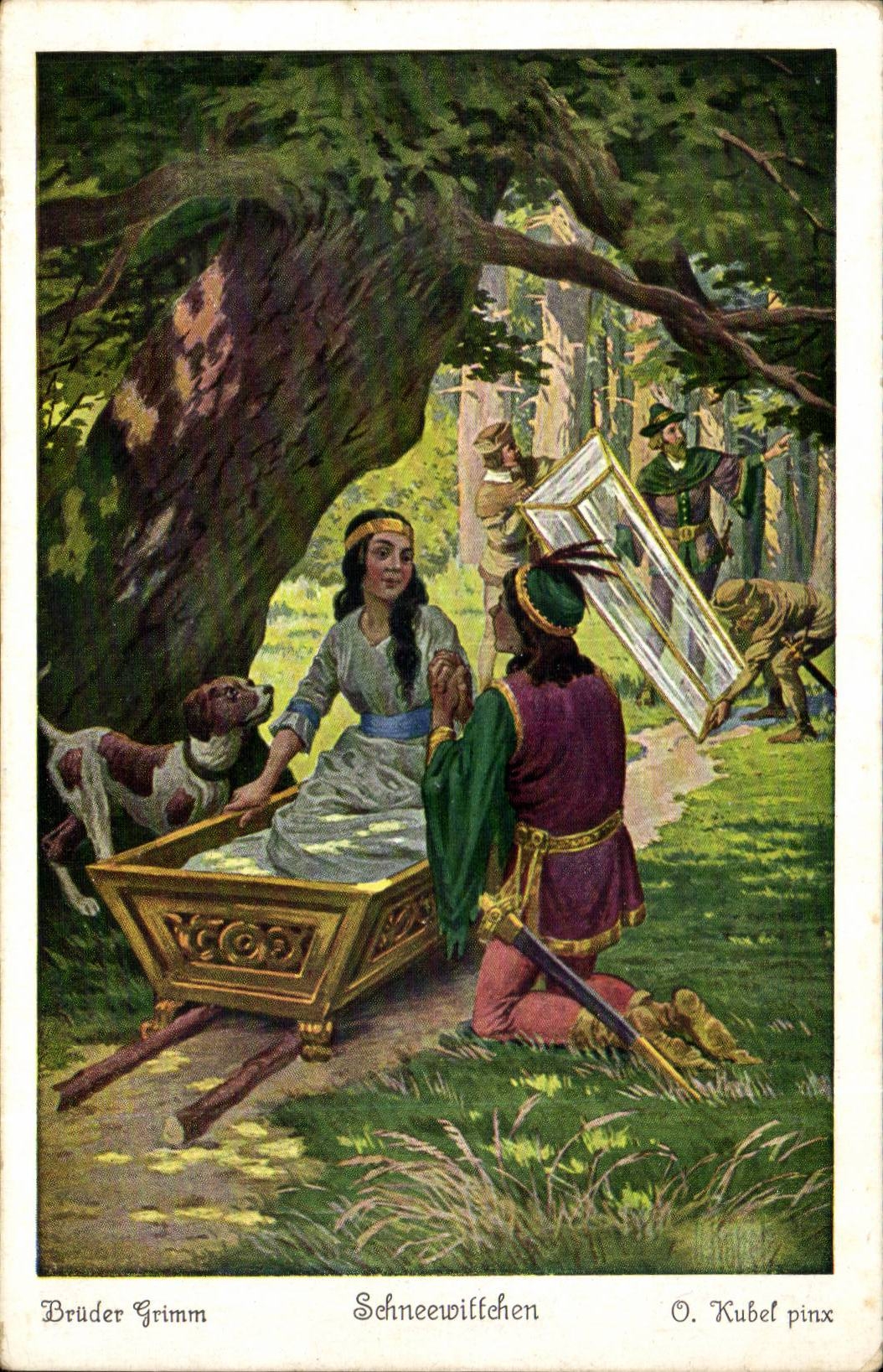 CPA Fantaisie Bruder Grimm Schneewittehen (indiens) Freres GRimm (conte feerie)