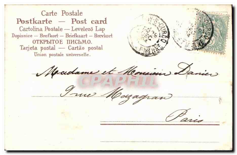 CPA Fantaisie Bonne Annee Anges et pieces — Rückseite