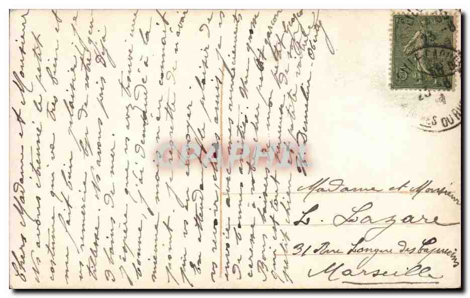 CPA Fantaisie Enfant et papillon (butterfly) — Verso